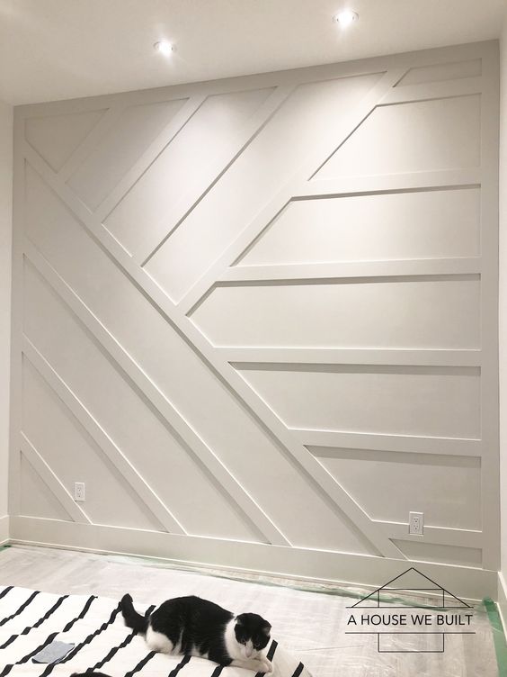 panelled accent wall