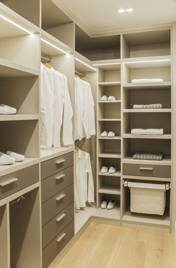 simple and stylish small master closet