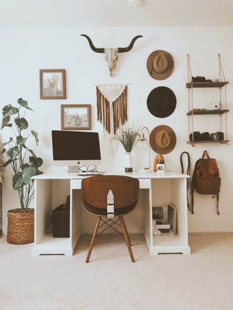 simple boho home office