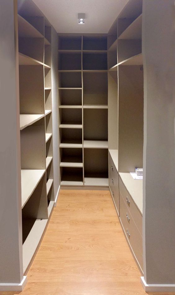simple small master closet