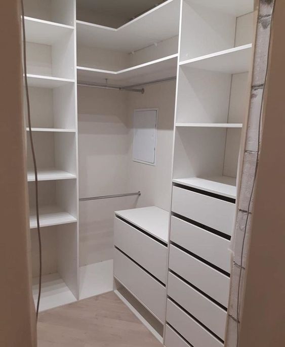 space saving small walk in closet design