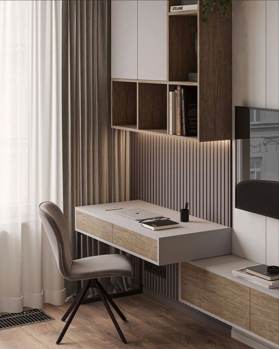 suspended study desk