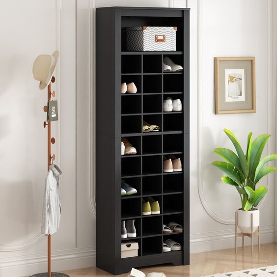 tall modern shoe storage design