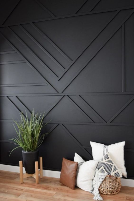 unique accent wall