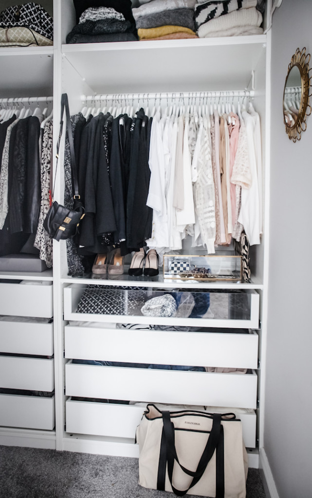 unique small walk in closet design