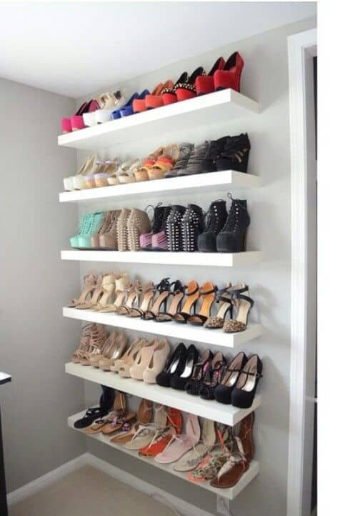 wall mounted shoe storage
