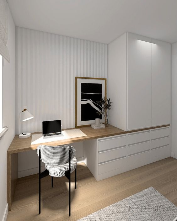 white small home office