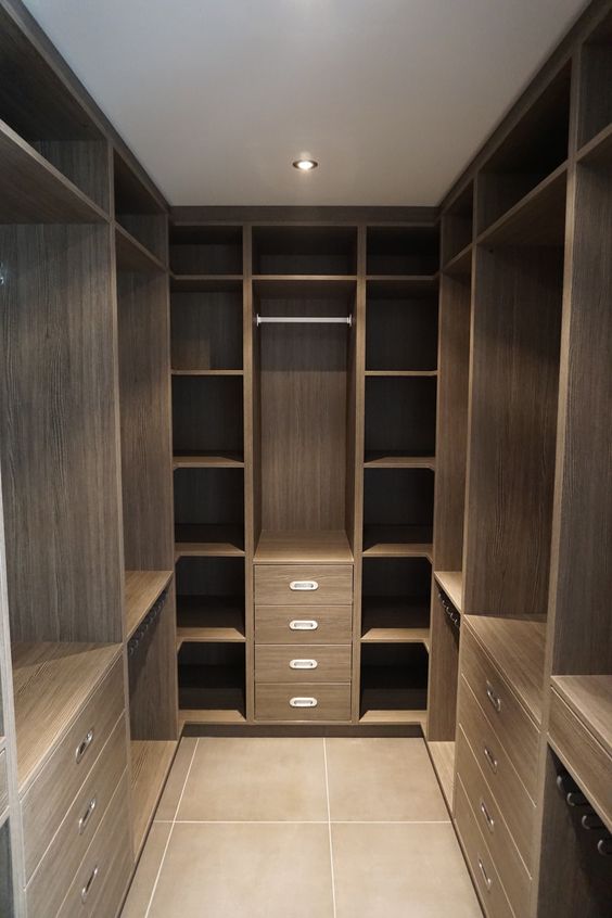 wooden master closet design