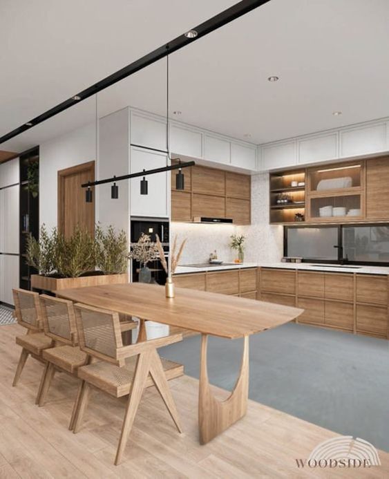 wooden minimalist kitchen design
