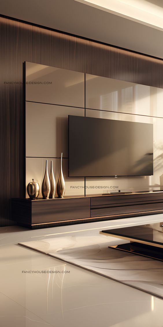 classy modern tv room