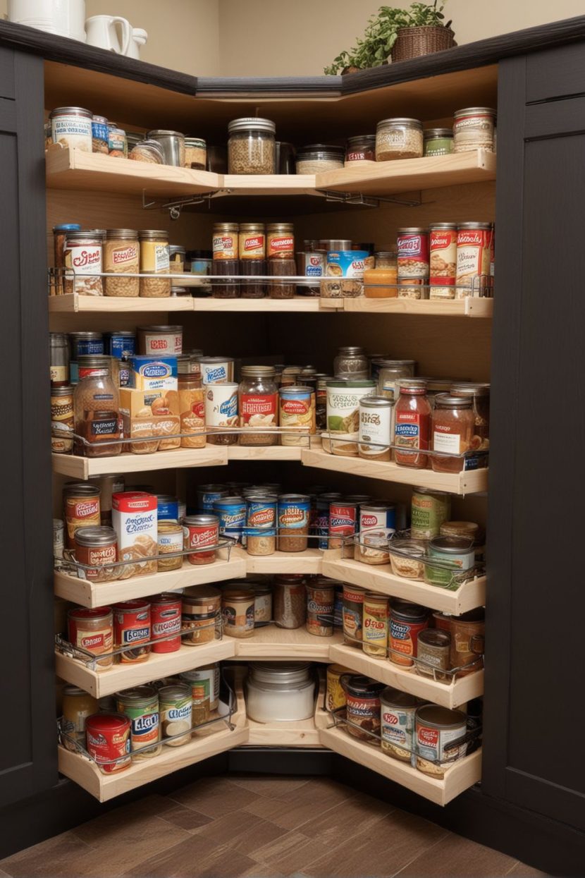 clean Corner Pantry Ideas