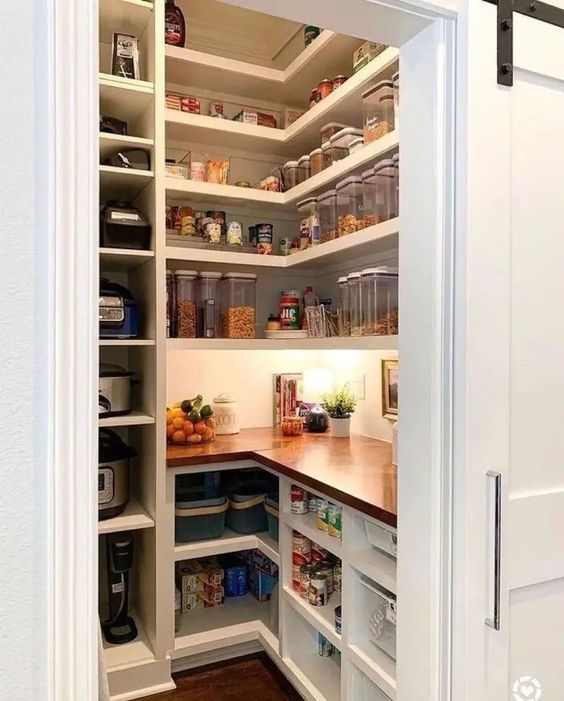 compact small walk in pantry