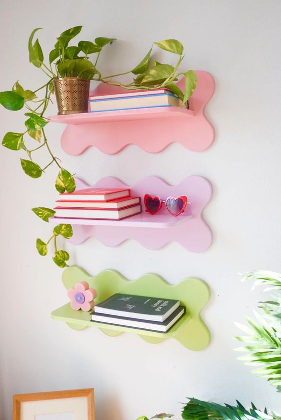 cute floating wall decor shelves