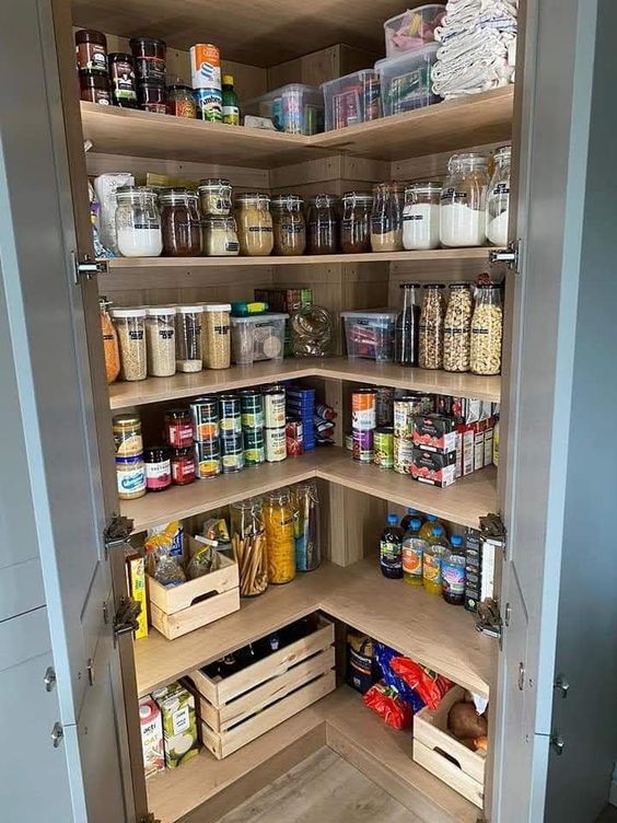 elegant Corner Pantry Ideas