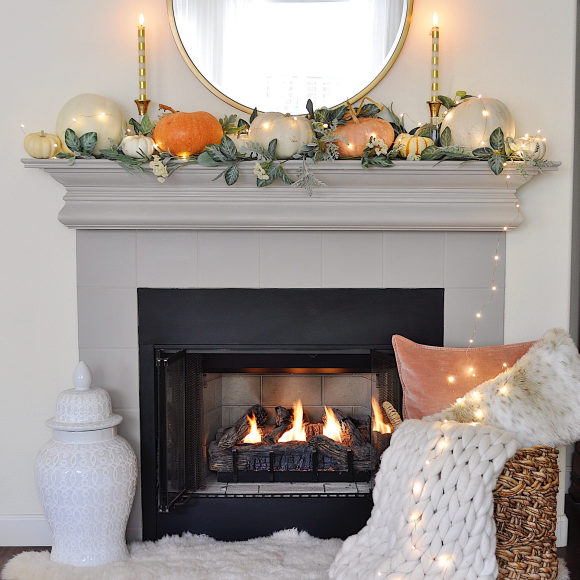 fall mantel decor