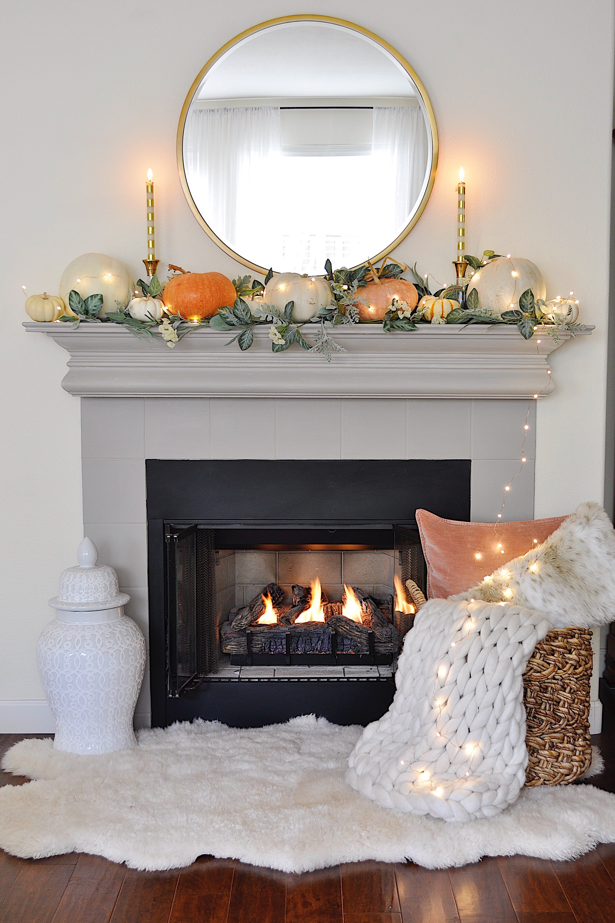 fall mantel decor