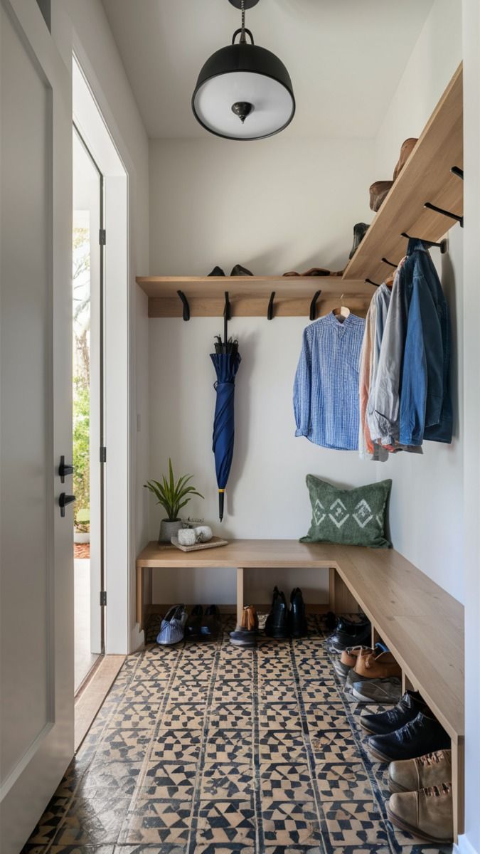 innovative mudroom entryway