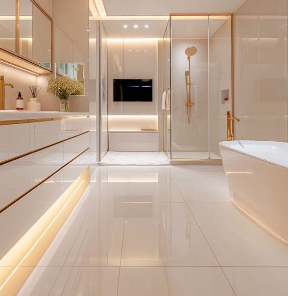 large modern luxury bathroom