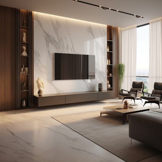luxe modern tv room