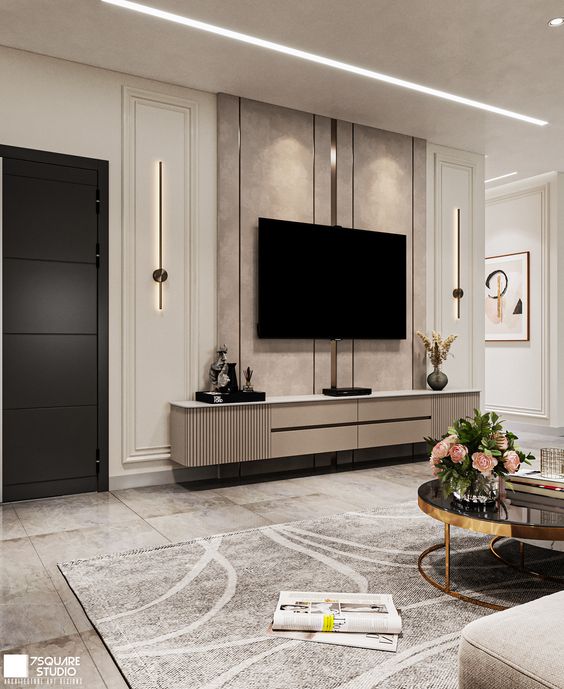 luxury modern tv room