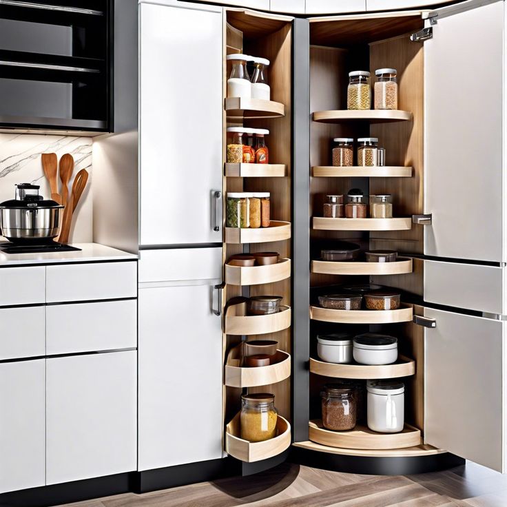 modern Corner Pantry Ideas