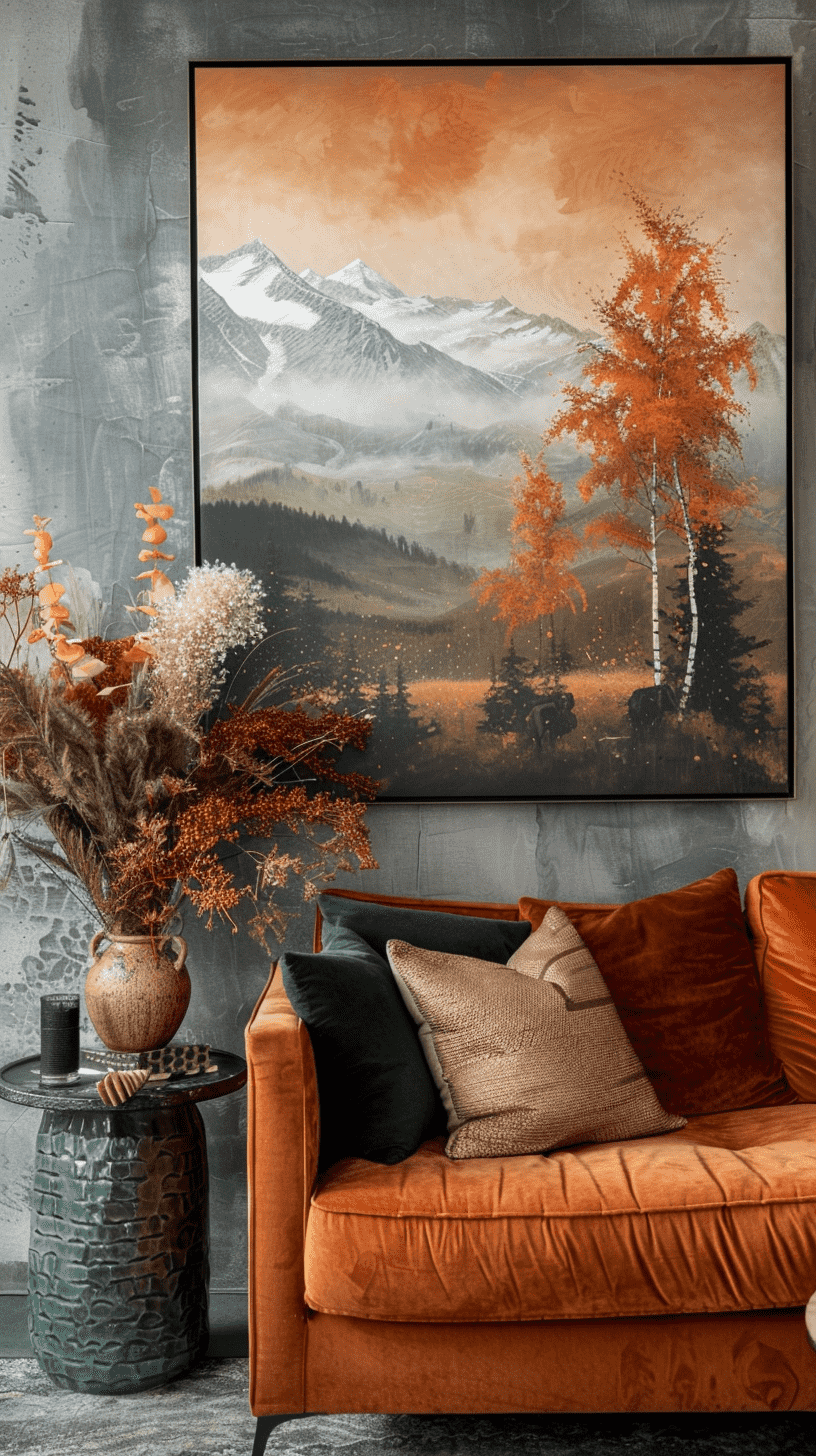 modern fall living room decor