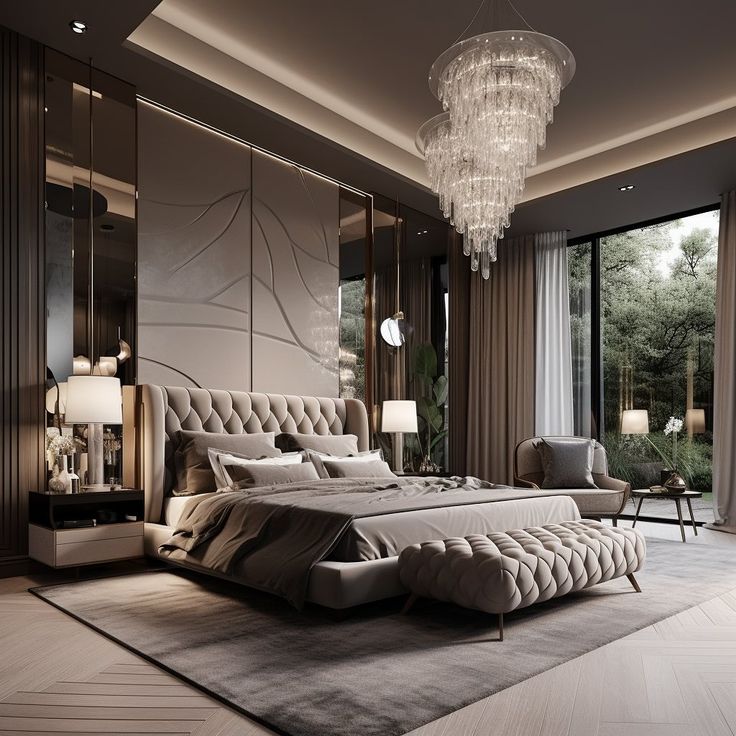 modern luxurious bedroom decor