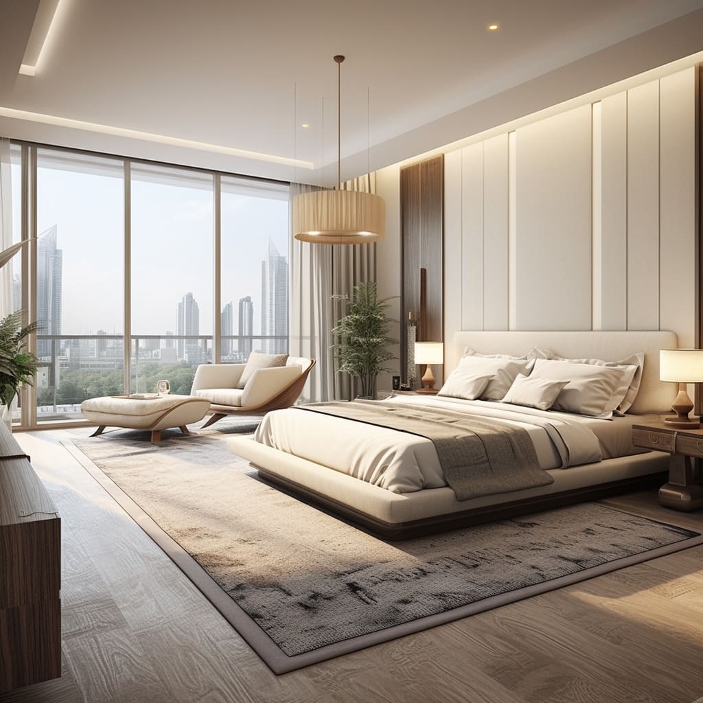 modern luxury bedroom decor idea
