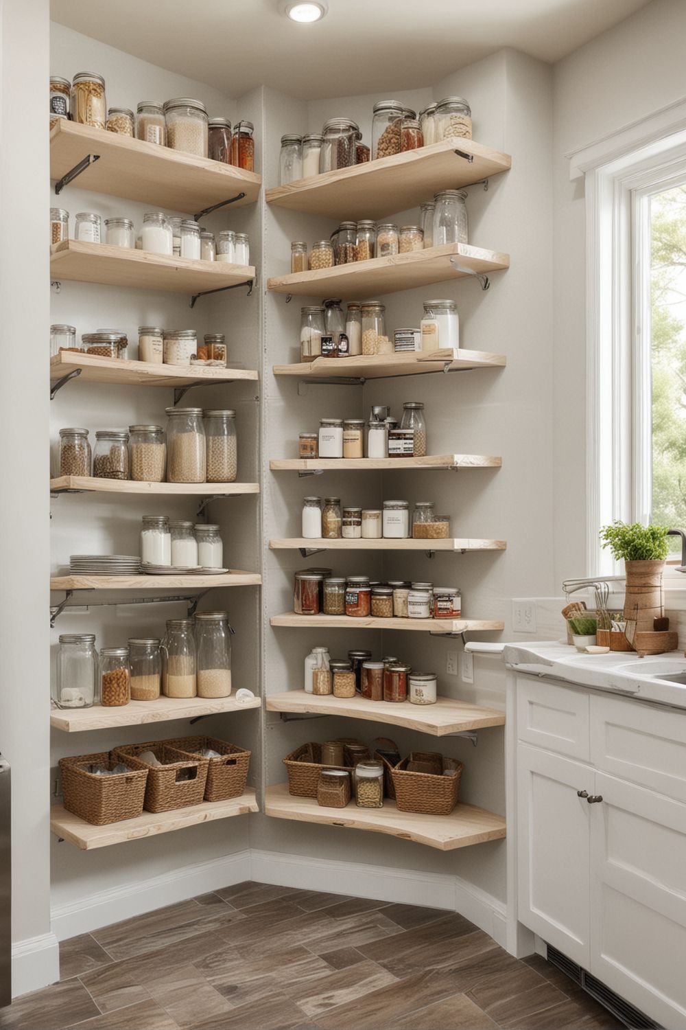 simplified Corner Pantry Ideas