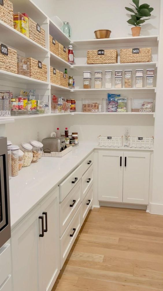 spacious small walk in pantry