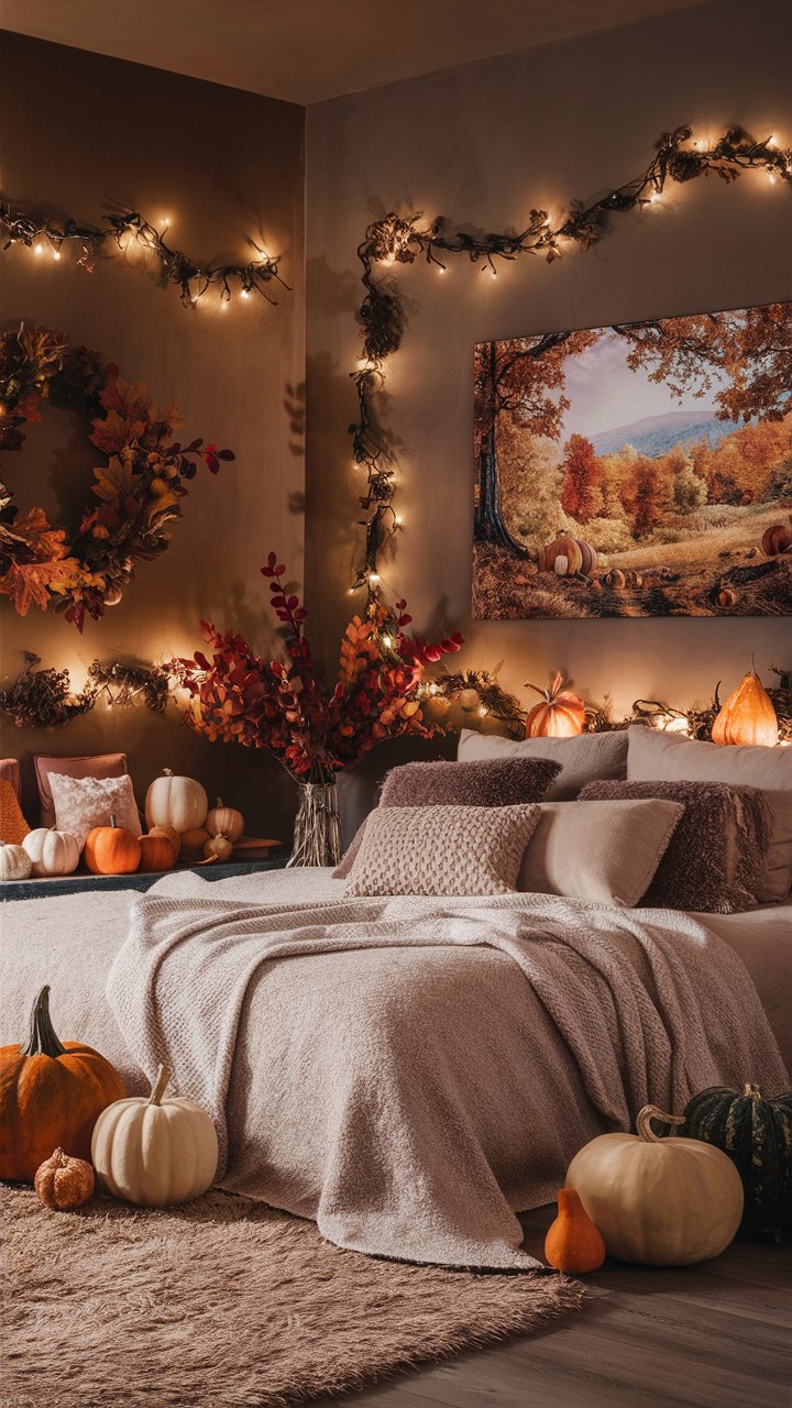 flamboyant fall bedroom