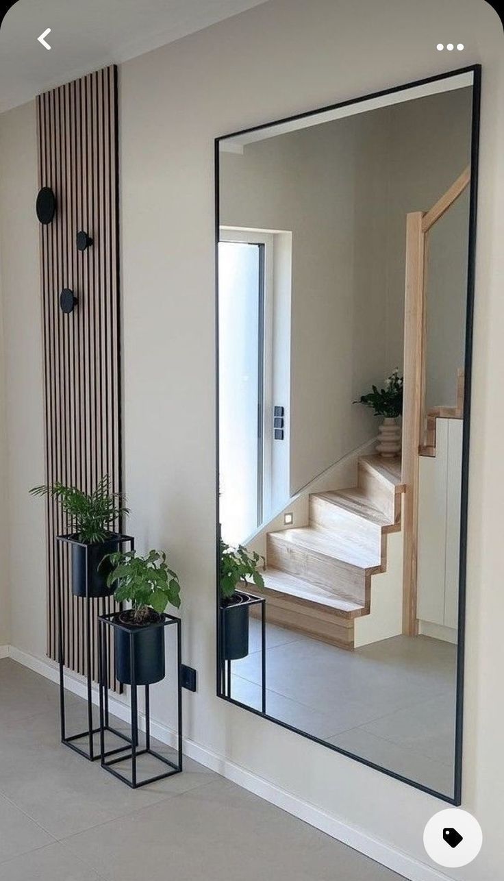 rectangular large mirror decor