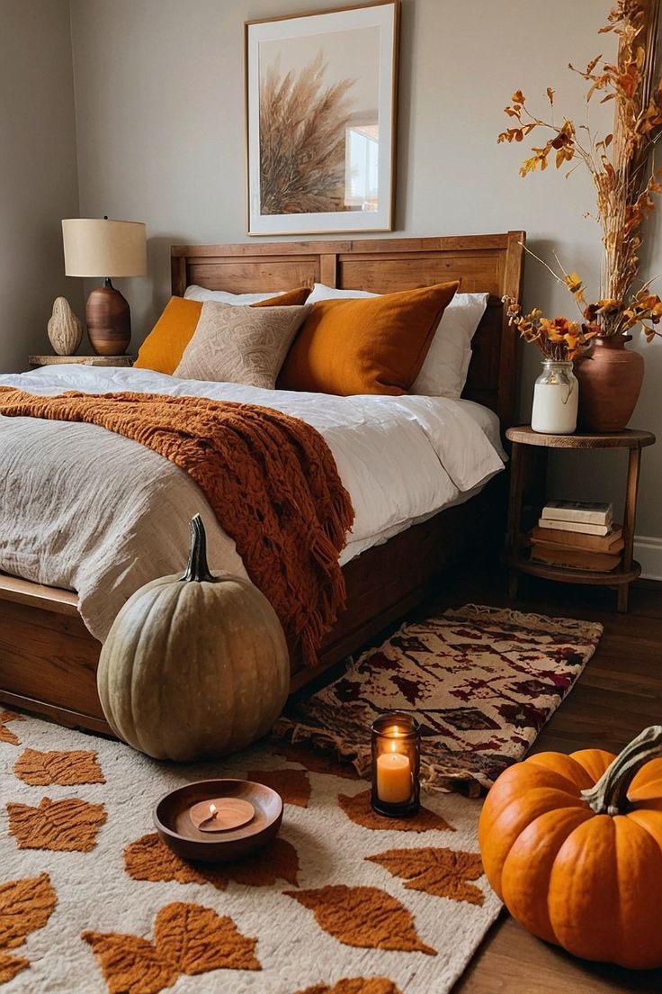 stunning fall bedroom decor