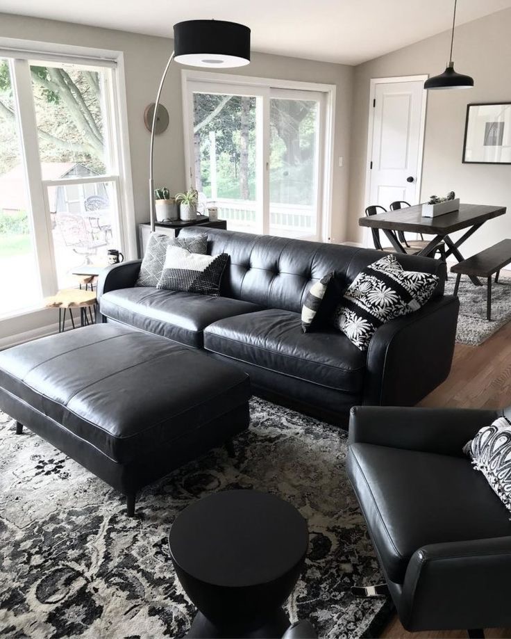 Black Sofa Living Room Decor
