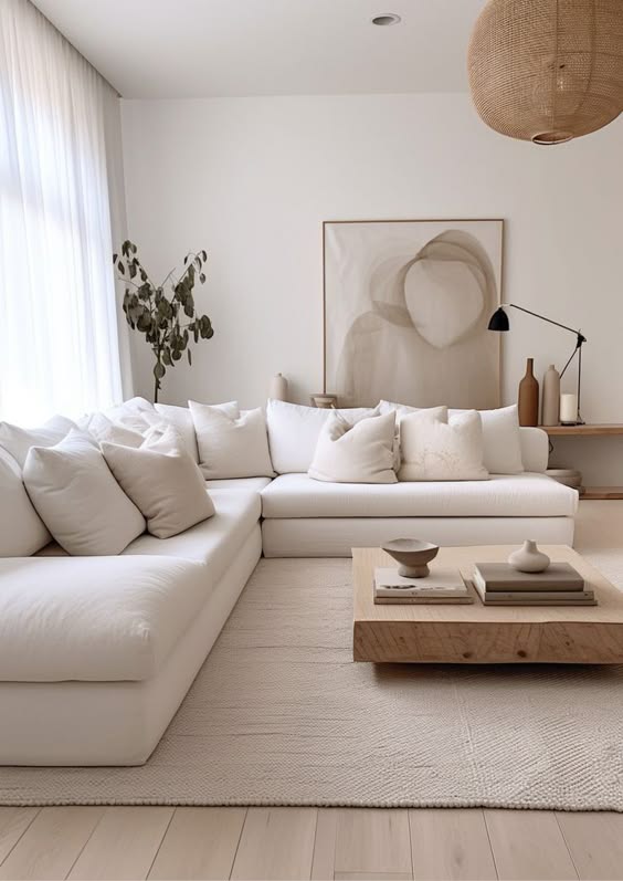 comfortable White Living Room Decor