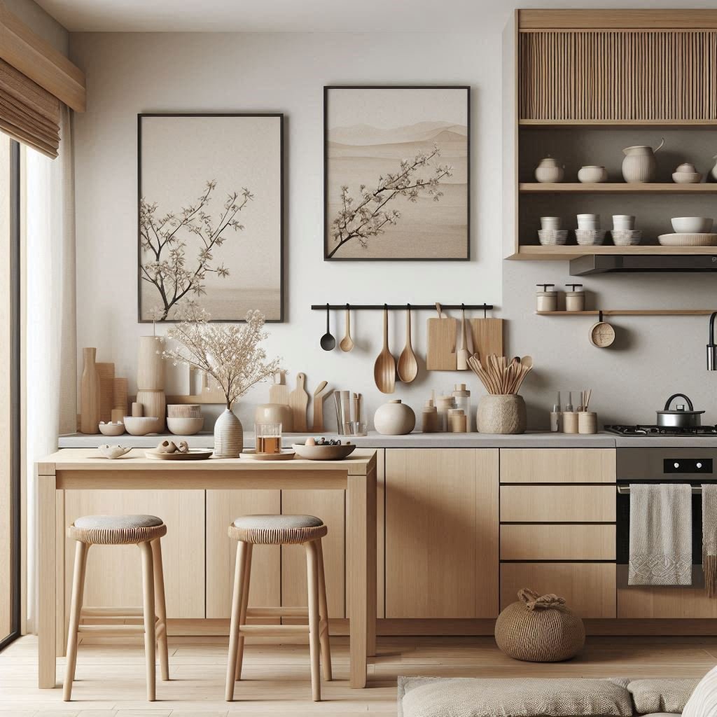 elegant japandi kitchen