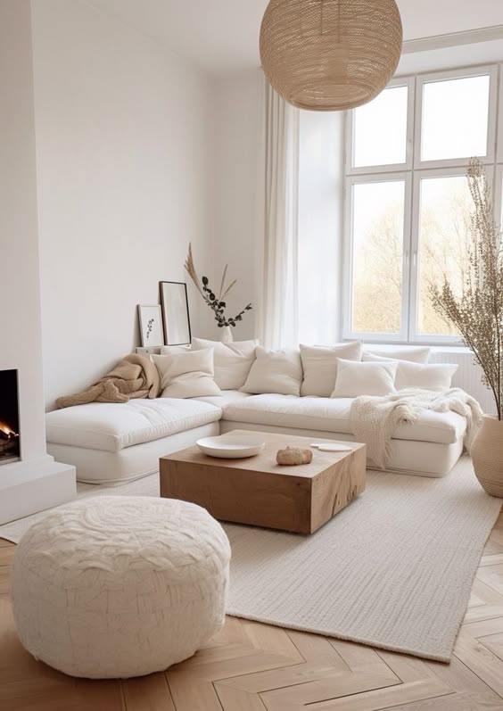 plush White Living Room Decor