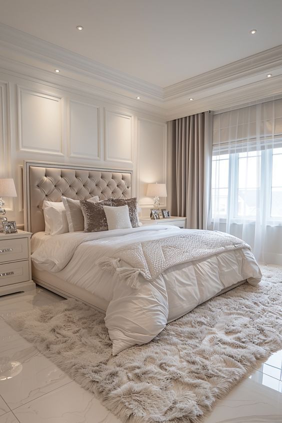 white master bedroom decor