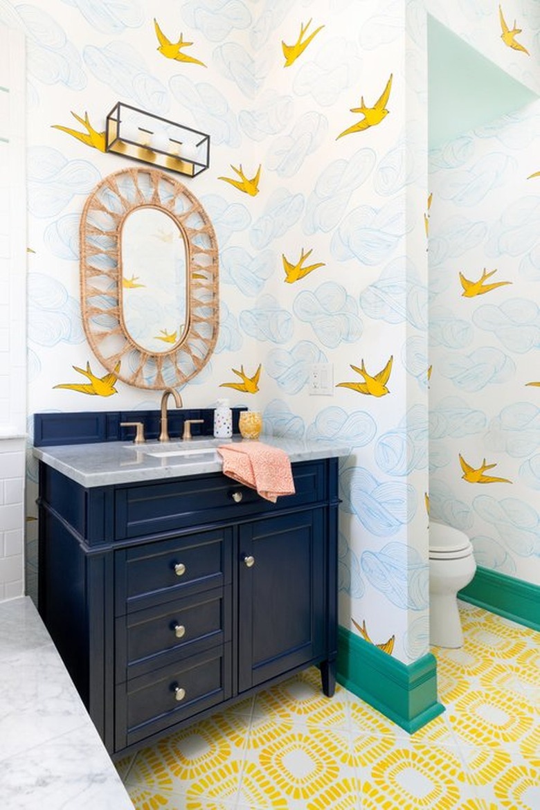 colorful kids bathroom design