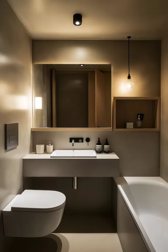 small modern guest bathroom